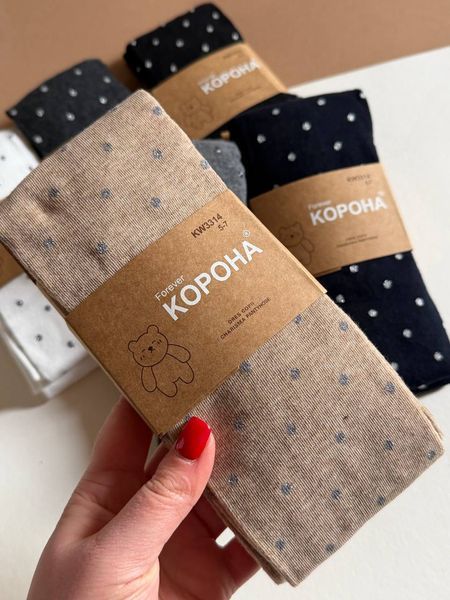 Дитячі колготи в горошок, преміум Корона, набір 6 штук KW3314 фото