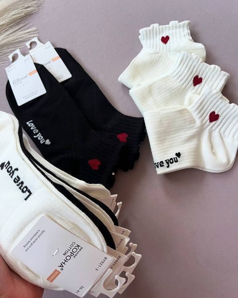 Жіночі шкарпетки з сердечками низької посадки, 36-41 р, 10 пар BY921-3 фото