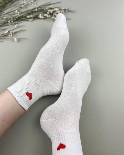 Шкарпетки жіночі з вишитим сердечком, низька посадка, 36-40 р, 10 пар NS-7 фото