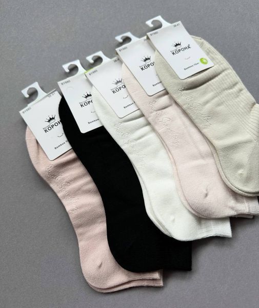 Бамбукові однотонні шкарпетки, низька посадка, 36-41 р BY880 фото