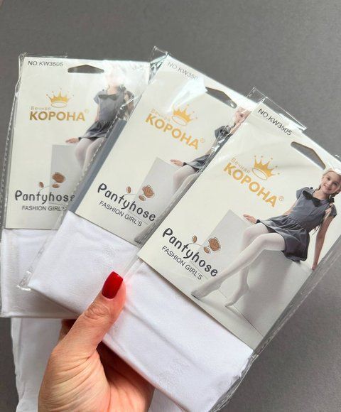Капронові дитячі шкарпетки в білому кольорі, принти ведмедиків KW3505 фото