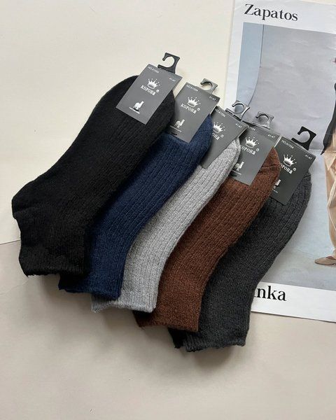 Чоловічі шкарпетки, шерсть альпаки, середня посадка, 41-47 р, 10 пар A1554 фото